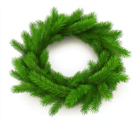 Christmas wreath isolated on a white background