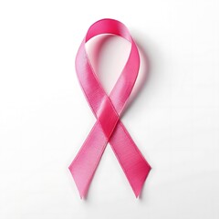 pink ribbon isolated on white background