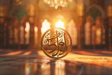 Jumma Mubarak with arabic calligraphy translation  blessed friday