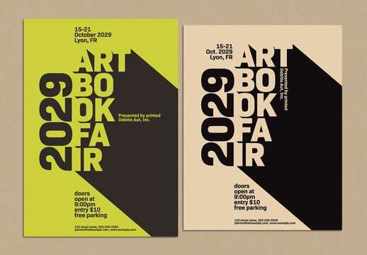 Stunning Bold Typography Poster Design Layout with Long Shadow