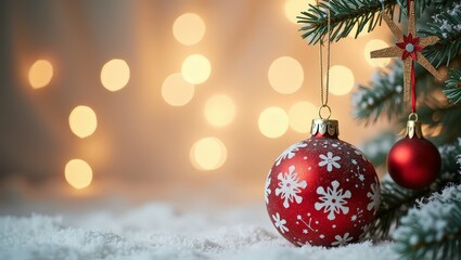 Christmas decoration with space for text