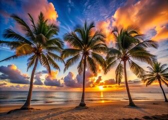 Fototapeta premium sunset over the beach