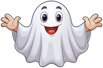 A cartoon ghost illustration