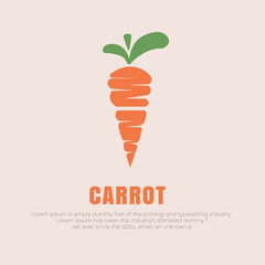 Carrot logo design vector, Creative Carrot logo design Template Illustration, and Vector File