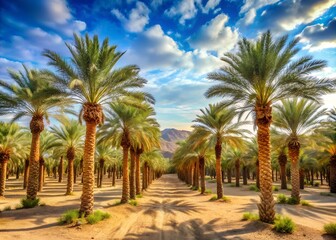palm trees on the beach in spain
