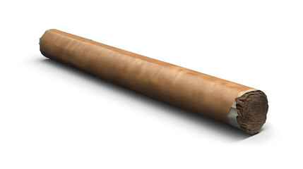 cigar isolated on a white background. high-quality cigar.