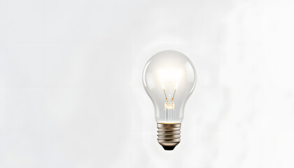 Set collection of transparent classic light bulb switched on and off isolated white background. lighbulb energy idea business concept isolated with white highlights, png
