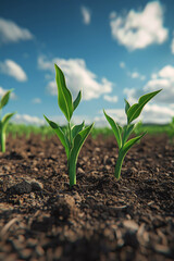 A sprout emerging from the ground Generative AI