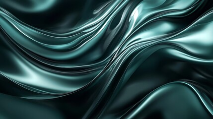 Obraz premium A dark blue satin background with wavy lines