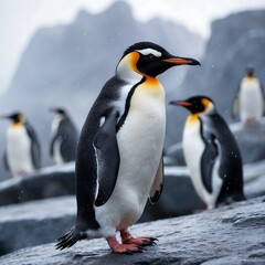 Obraz premium Adorable Penguin Illustrations for Awareness Day