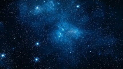 Obraz premium A dark blue night sky filled with stars