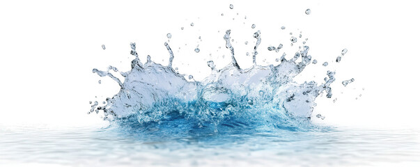 A splash of water on a white background