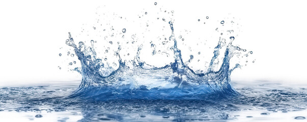 A splash of water on a white background