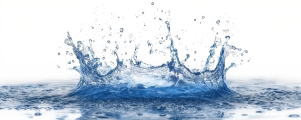 A splash of water on a white background