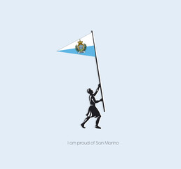 day of pride in your country. A beautiful postcard for any projects. San Marino