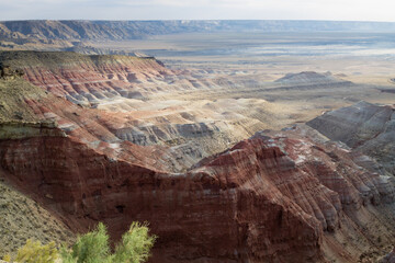 Mangystau region landscape, Kokesem area, Kazakhstan. Monument rock view