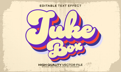 Retro text effect, editable text effect and vintage 3d font style bold shadow nostalgia poster design