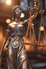 Obraz premium Themis is Goddess of Justice and law Generative AI