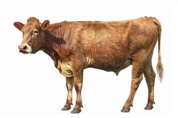 Brown cow isolated