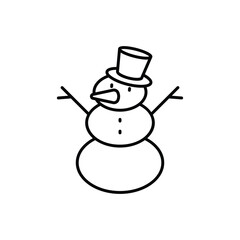 Snowman vector icon