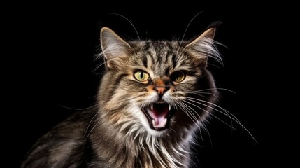 Fototapeta premium A Majestic Maine Coon Cat with a Fierce Expression