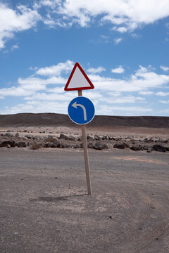 Left Turn Road Sign