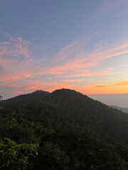 sunset in the mountains