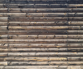 Brown wooden background. Weathered wood planks.