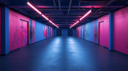 High-End Photography Studio With Urban Graffiti Panorama