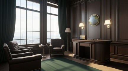 Colonial Study Room Featuring a Historic Site Vista