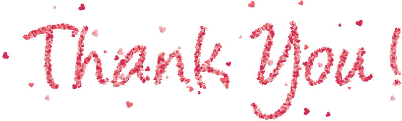 Thank You Script Heart Glitter