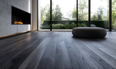 Charcoal gray wood bark texture used as a seamless flooring option