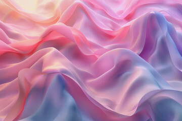 Obraz premium A striking 3D background featuring dynamic swirling shapes in gradient colors resembling ornaments.