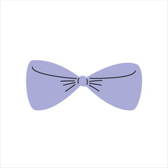 Fototapeta premium Cute lilac bow tie. Birthday, Christmas, and Valentine's Day decoration.