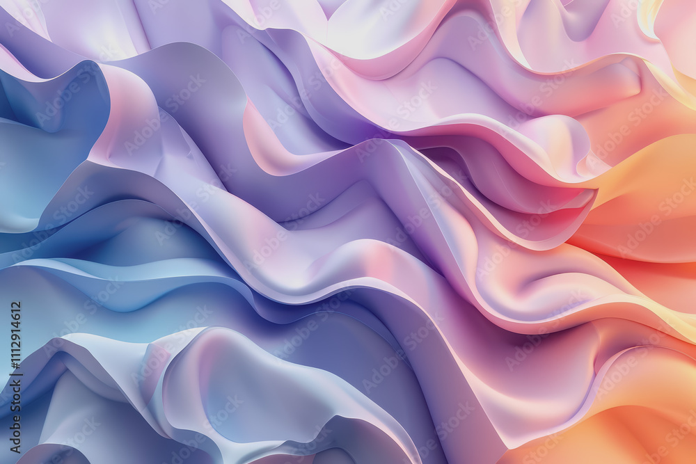 Aufkleber a striking 3d background featuring dynamic swirling shapes in gradient colors resembling ornaments.