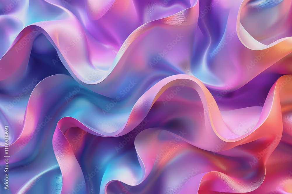 Aufkleber a striking 3d background featuring dynamic swirling shapes in gradient colors resembling ornaments.
