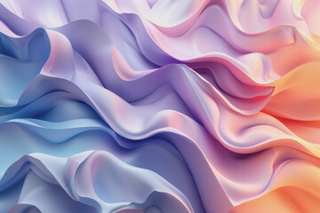 Obraz premium A striking 3D background featuring dynamic swirling shapes in gradient colors resembling ornaments.