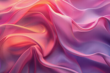 Obraz premium A striking 3D background featuring dynamic swirling shapes in gradient colors resembling ornaments.