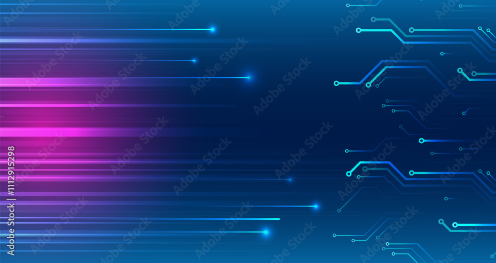 Aufkleber wide cyber security internet and networking concept. hi-tech vector illustration with various techno