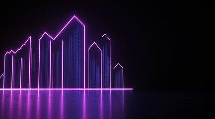 Real Estate Prices Graph with Elevating Design in Ebony