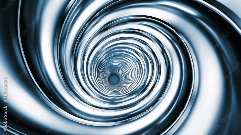 Aufkleber a swirling tunnel of blue and white light creating a futuristic abstract design in a mesmerizing spi