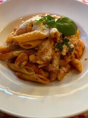 Penne pasta in a bowl