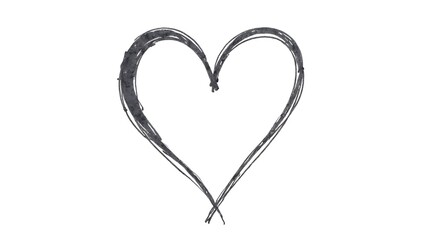 heart drawn in the form of a heart. heart of a heart. sketch Hearts coloring book 