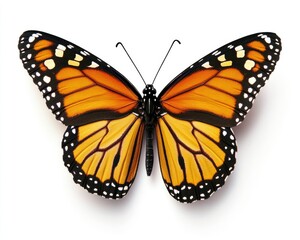 Monarch Butterfly Life Cycle: Stages of the Winged Insect Isolated in Nature on a Summer Background