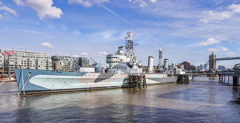 Iconic Warship HMS Belfast, London