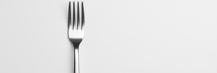 Sleek Stainless Steel Fork Isolated on White Background for Elegant Dining Experience