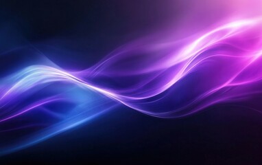 Fototapeta premium A futuristic abstract composition with glowing wavy lines in deep purples and blues creating a sense of depth