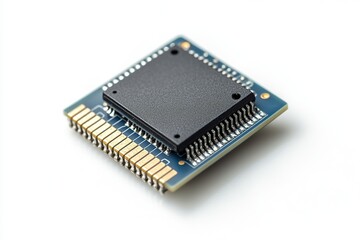CPU processor microchip on white background