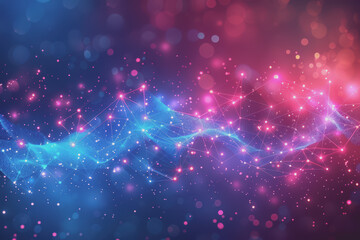 Fototapeta premium Bright and diverse technology background. Gradient digital network. High-tech concept.