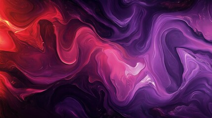 Obraz premium A vibrant abstract pattern of swirling purple and red invites exploration of depth and movement.